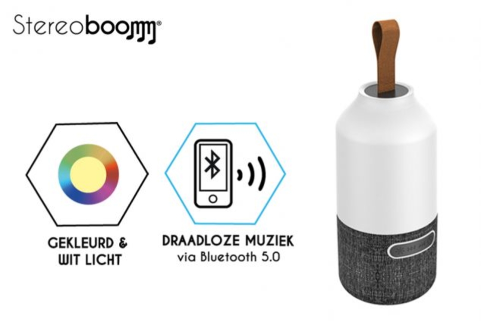 Draagbare Stereoboomm luidspreker met ledverlichting