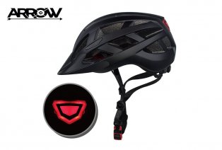Bicycle helmet with rear light