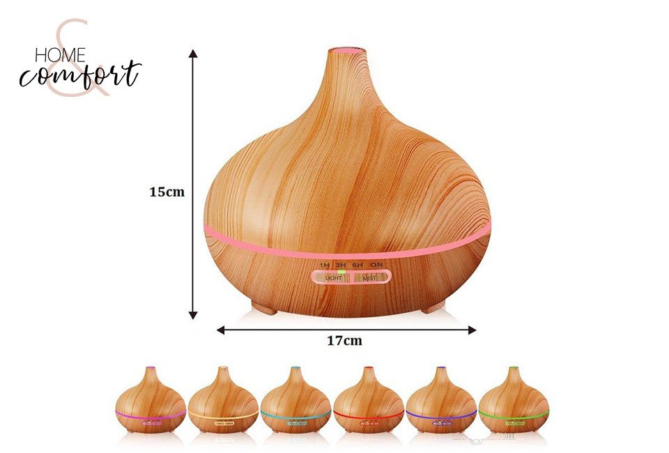Diffusore oli essenziali alla moda con cromoterapia Led