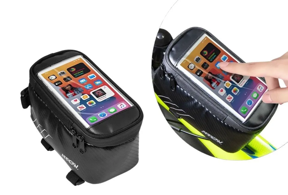 Borsa da montare sul telaio della bicicletta 1 + 1