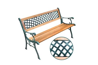 Banc de jardin solide en bois — 6