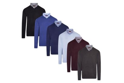 Pierre Cardin herenpullover met overhemdkraag — 9