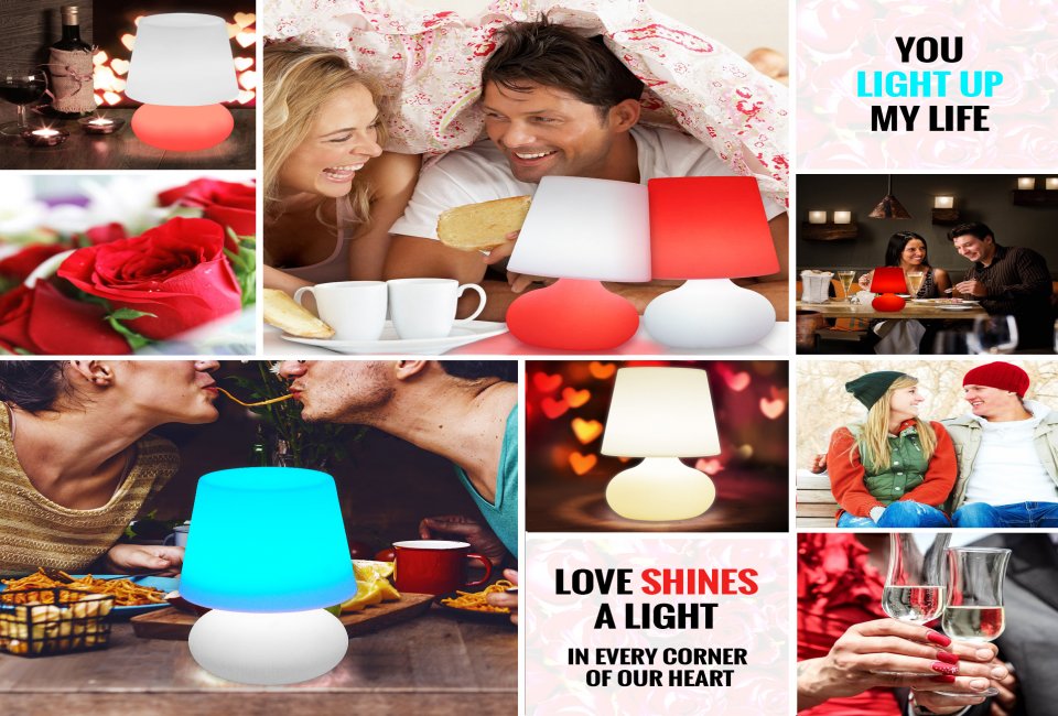Lampe de table LED pour l'intérieur et l'extérieur