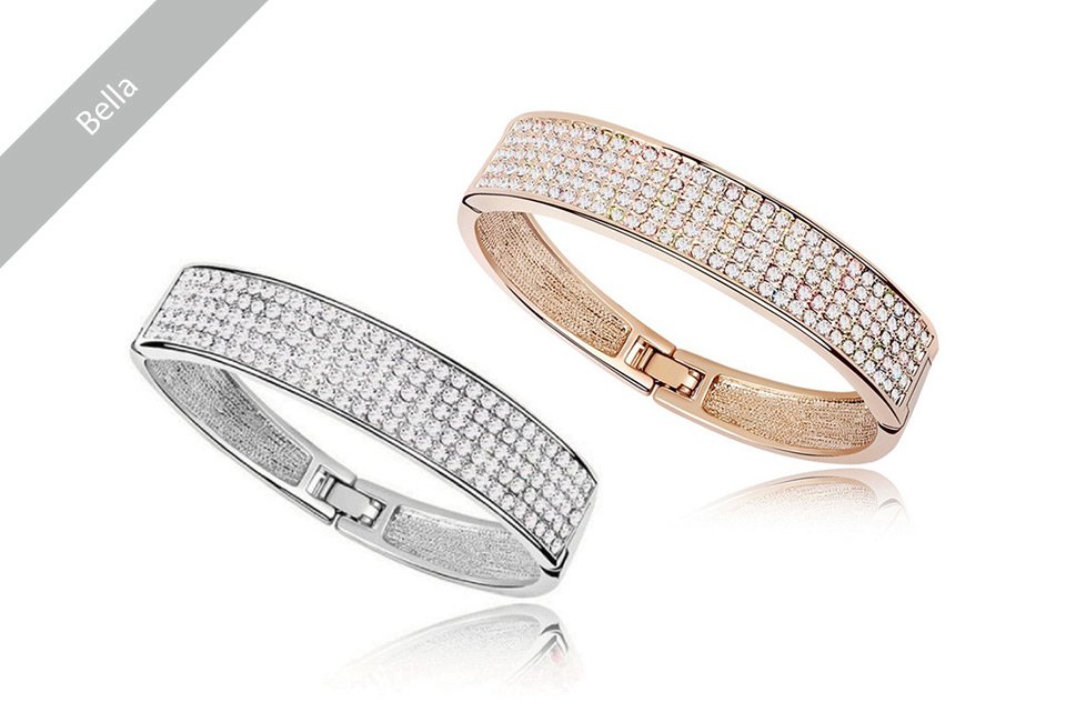Elegante armband versierd met Swarovski Elements-kristallen