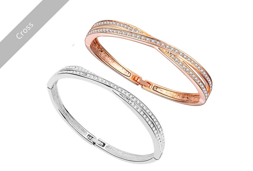 Elegante armband versierd met Swarovski Elements-kristallen
