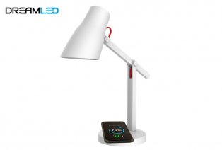 Lampada da tavolo LED multiuso con stazione di ricarica wireless — 3