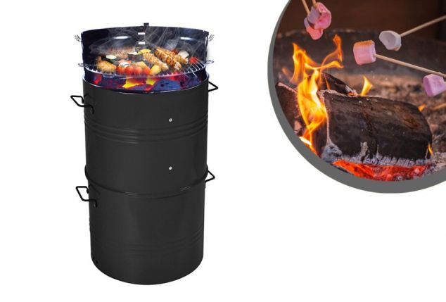 Barbecue à charbon baril de fumoir