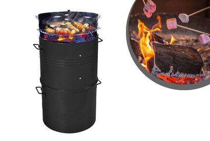 XL barrel houtskoolbarbecue verstelbaar in hoogte — 5
