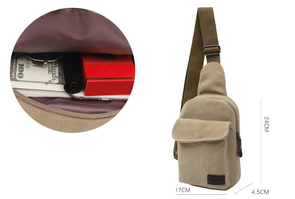 Moderna mochila bandolera