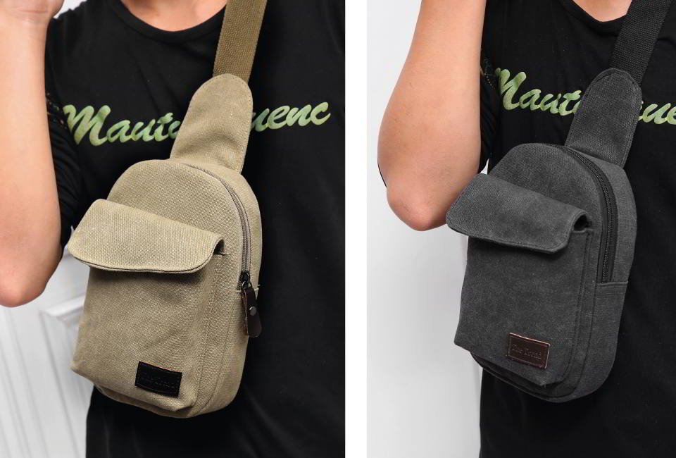 Moderna mochila bandolera