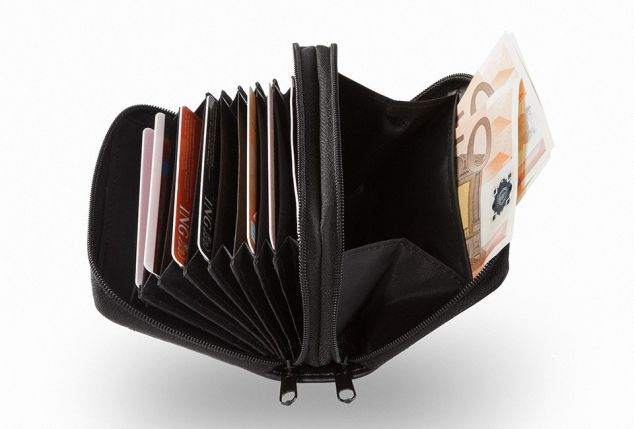 Compacte portefeuille voor bank- en klantenkaarten