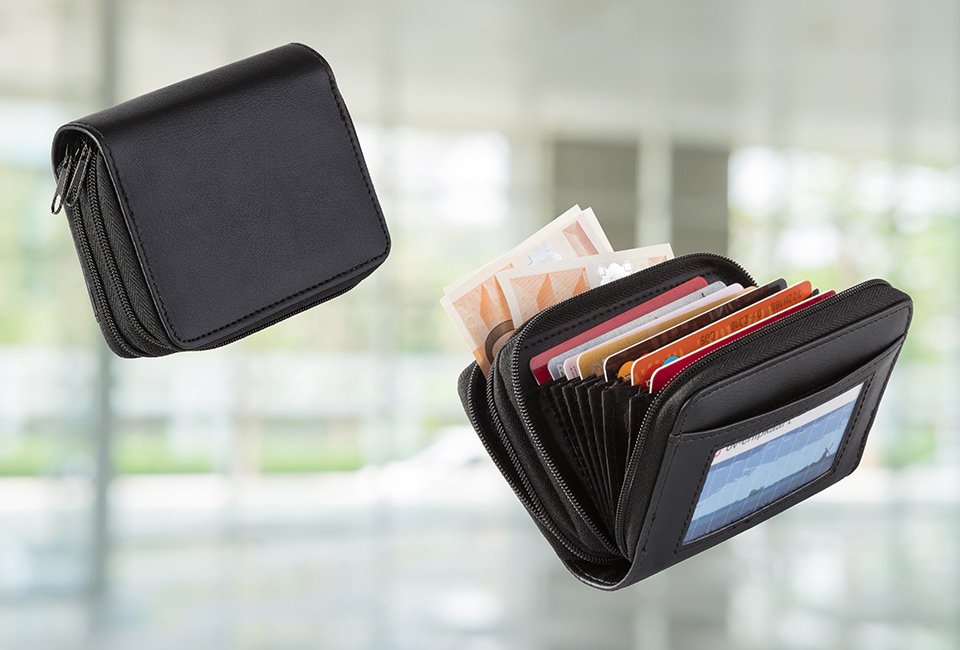 Compacte portefeuille voor bank- en klantenkaarten