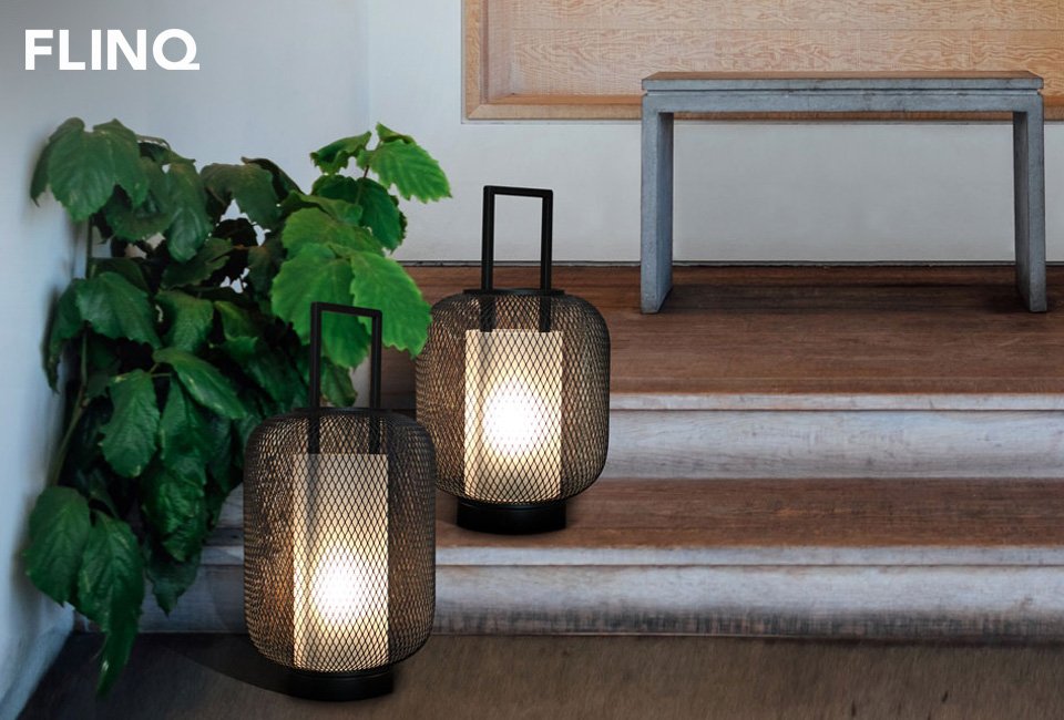 Lot de 2 lanternes LED tendance avec minuteur