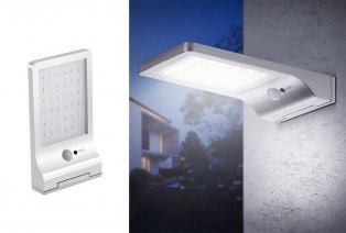 Solar-powered outdoor light with motion detection 