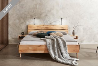 Eikenhouten bedframe met lattenbodem en optionele pocketveermatras — 4