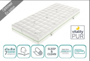 Eikenhouten bedframe met lattenbodem en optionele pocketveermatras — 9