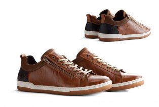 Sportieve lederen sneakers voor mannen met rits — 2