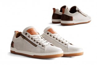 Sportieve lederen sneakers voor mannen met rits — 8