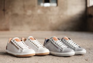 Sportieve lederen sneakers voor mannen met rits — 10