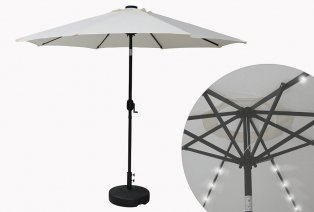 LED garden parasol