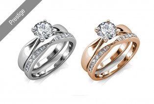 Bague sertie de cristaux Swarovski Elements — 2