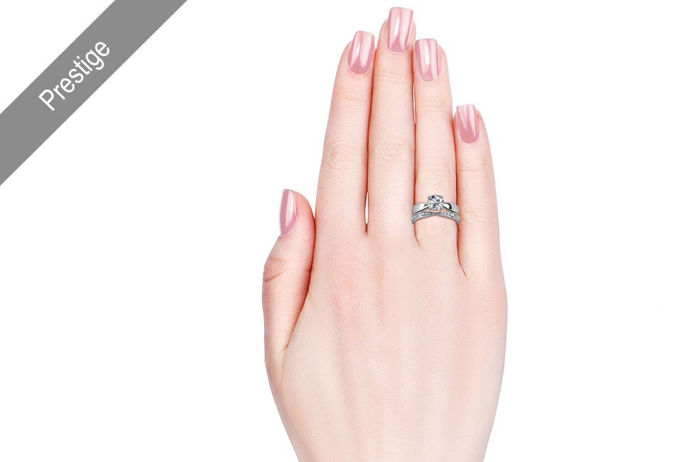 Bague sertie de cristaux Swarovski Elements