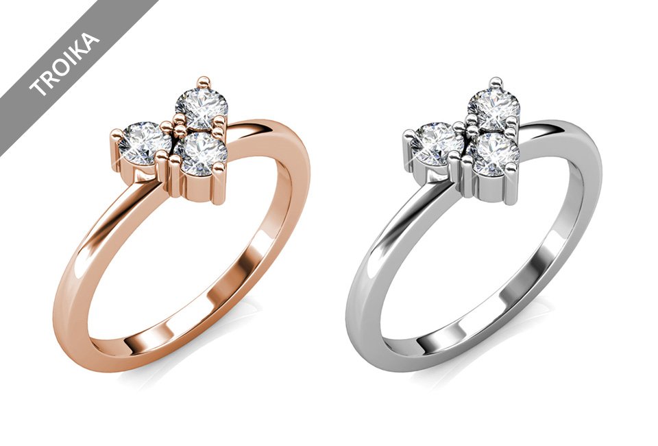Bague sertie de cristaux Swarovski Elements