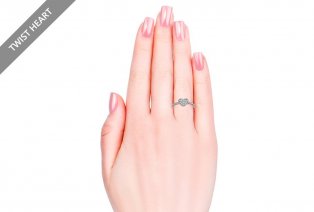 Bague sertie de cristaux Swarovski Elements — 10