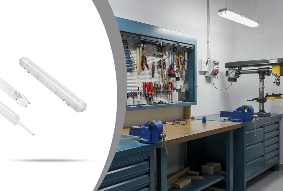 Luminaria fluorescente LED 