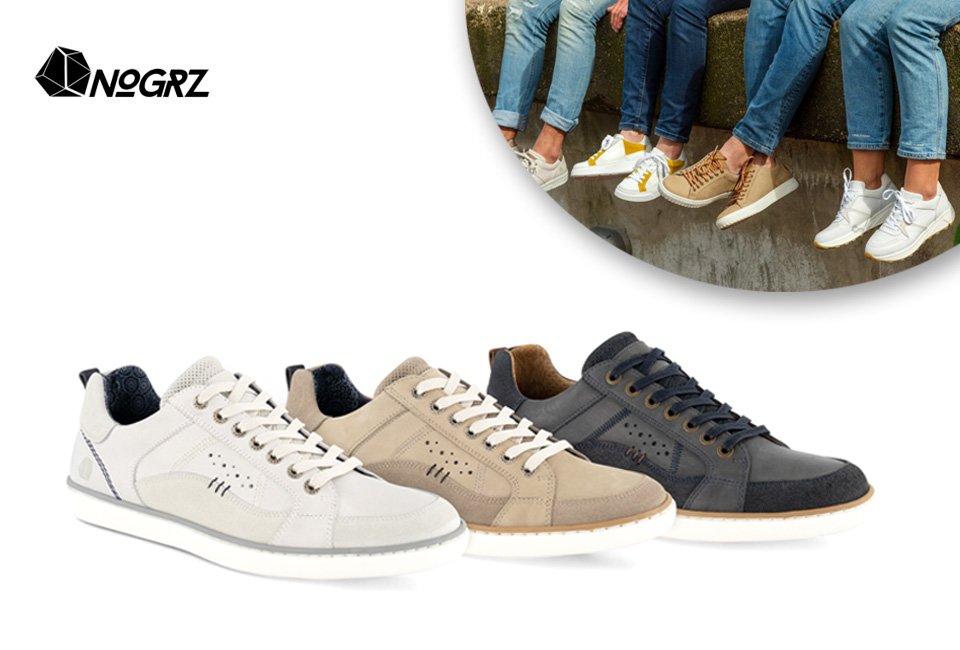 Sportieve lederen sneakers voor mannen