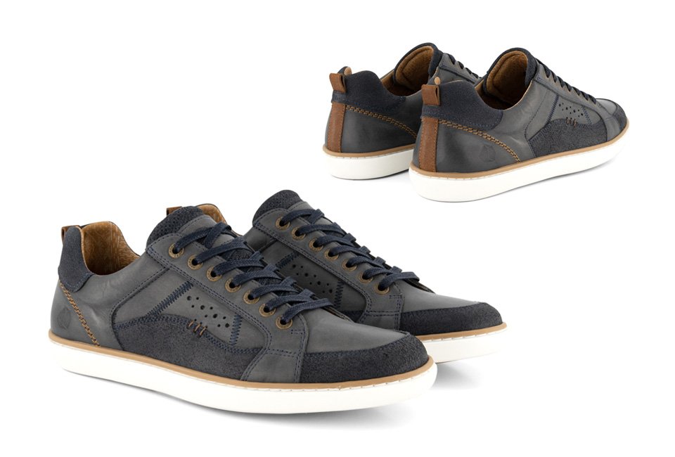 Sportieve lederen sneakers voor mannen