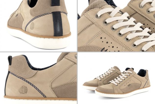 Sportieve lederen sneakers voor mannen