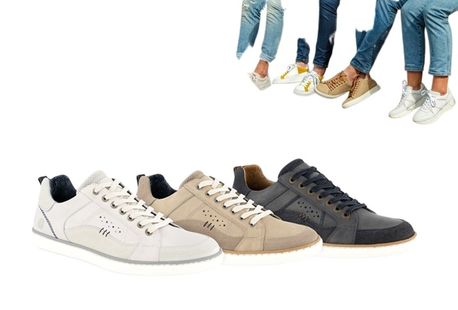 Sportieve lederen sneakers voor mannen