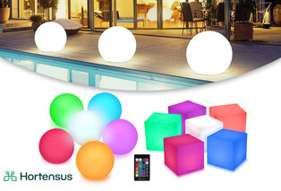 Boule ou cube LED pour l’intérieur et l’extérieur