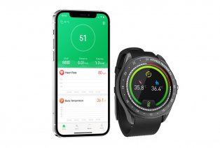 Smartwatch met gezondheidsfuncties zoals temperatuurmeting en hartslag — 6