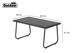 Set de jardin avec siège 2 places, 2 chaises et une table — 4