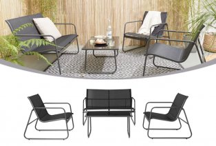 Set de jardin avec siège 2 places, 2 chaises et une table — 5
