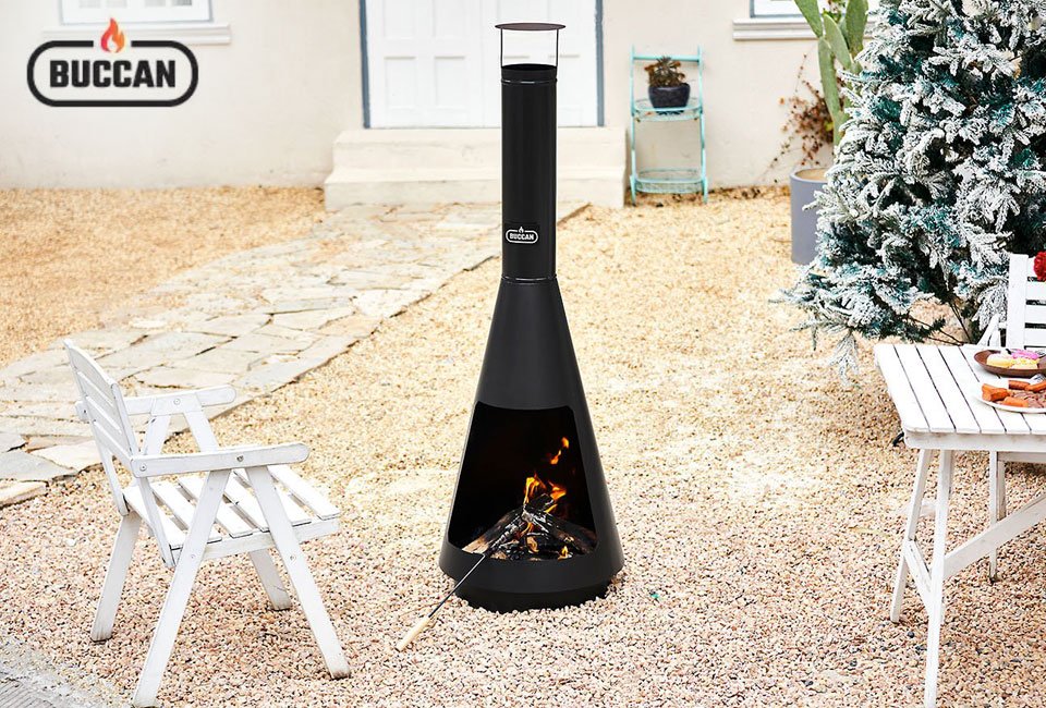 Brasero XL en forme de cheminée de la marque Buccan