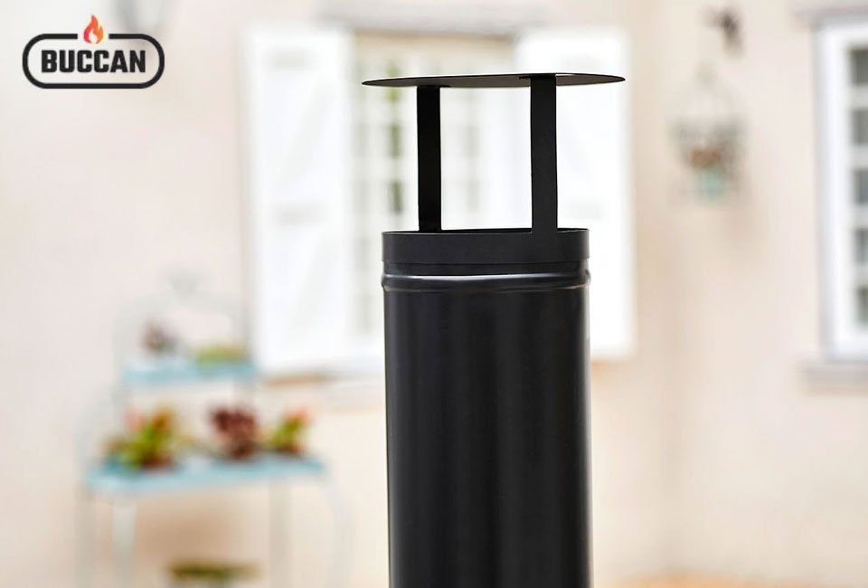 Brasero XL en forme de cheminée de la marque Buccan