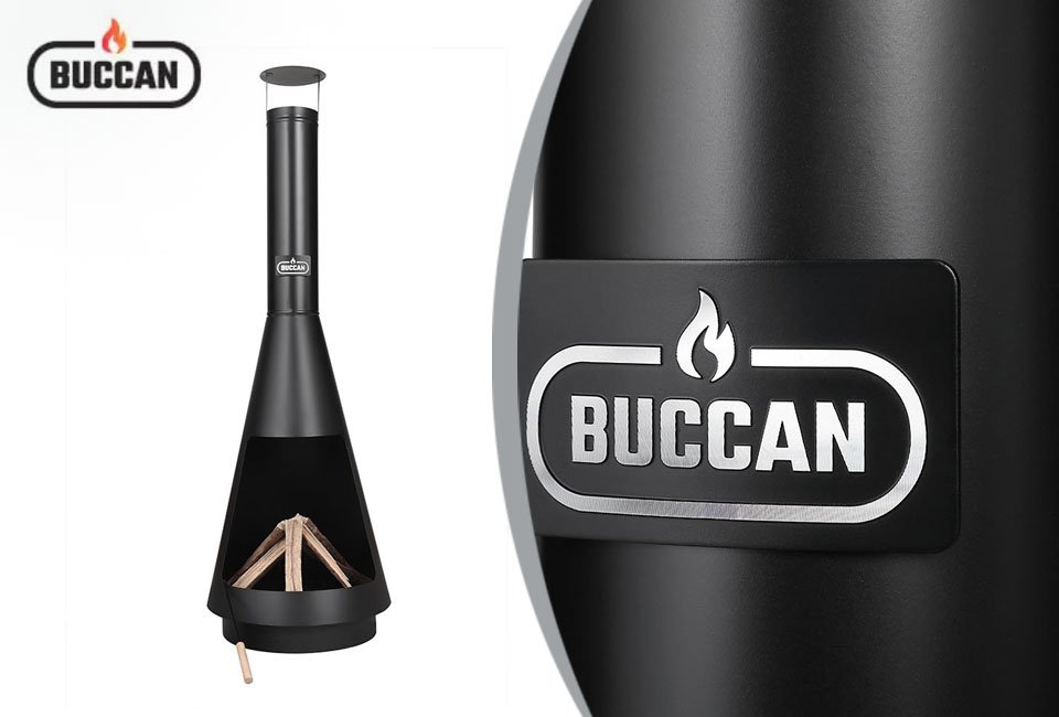 Brasero XL en forme de cheminée de la marque Buccan