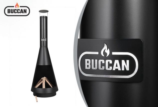 Brasero XL en forme de cheminée de la marque Buccan