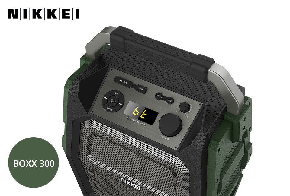 Nikkei SPEAKERBOXX met radio, speaker en microfoon voor karaoke