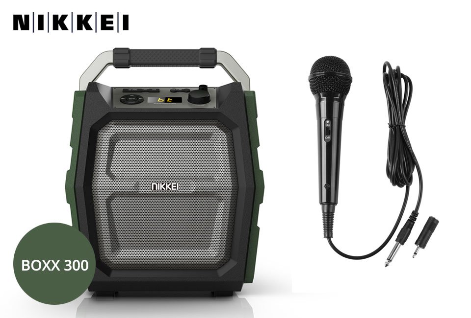 Nikkei SPEAKERBOXX met radio, speaker en microfoon voor karaoke