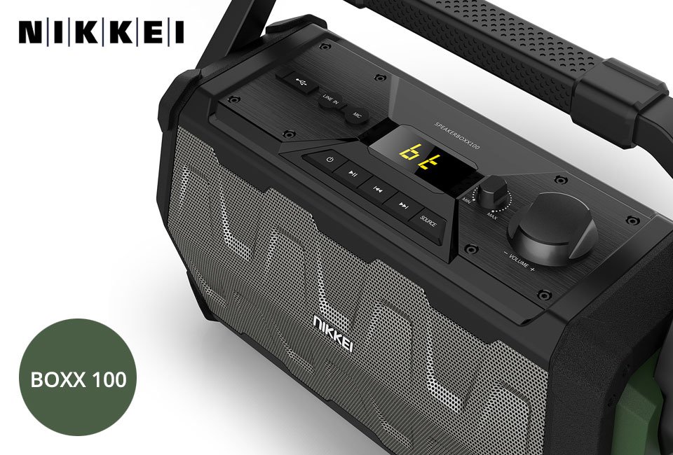Nikkei SPEAKERBOXX met radio, speaker en microfoon voor karaoke