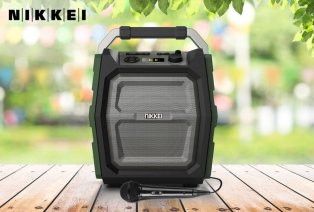 Nikkei SPEAKERBOXX met radio, speaker en microfoon voor karaoke — 10