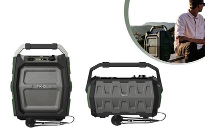 Nikkei SPEAKERBOXX met radio, speaker en microfoon voor karaoke — 11