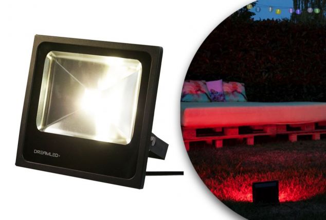 Éclairage d´ambiance doté d´un puissant projecteur LED de couleur