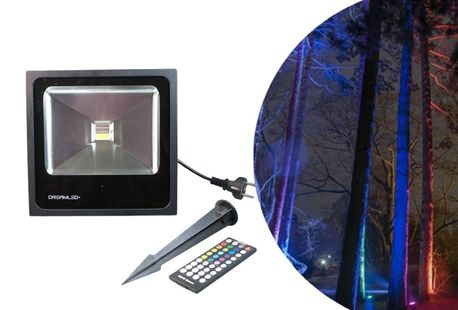Éclairage d´ambiance doté d´un puissant projecteur LED de couleur