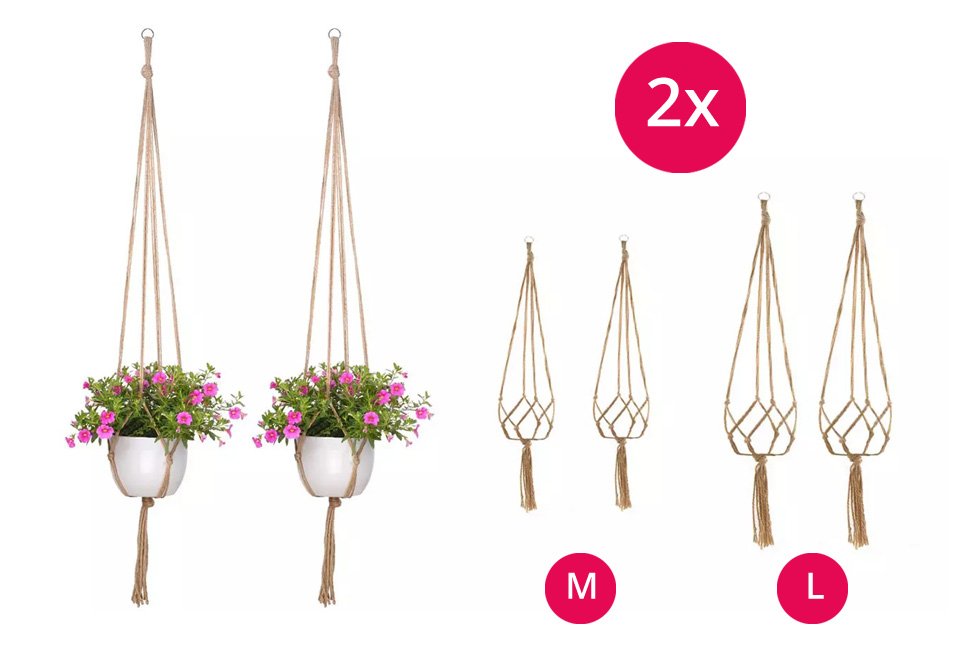Set de 2 ou 4 chouettes suspensions pour plantes