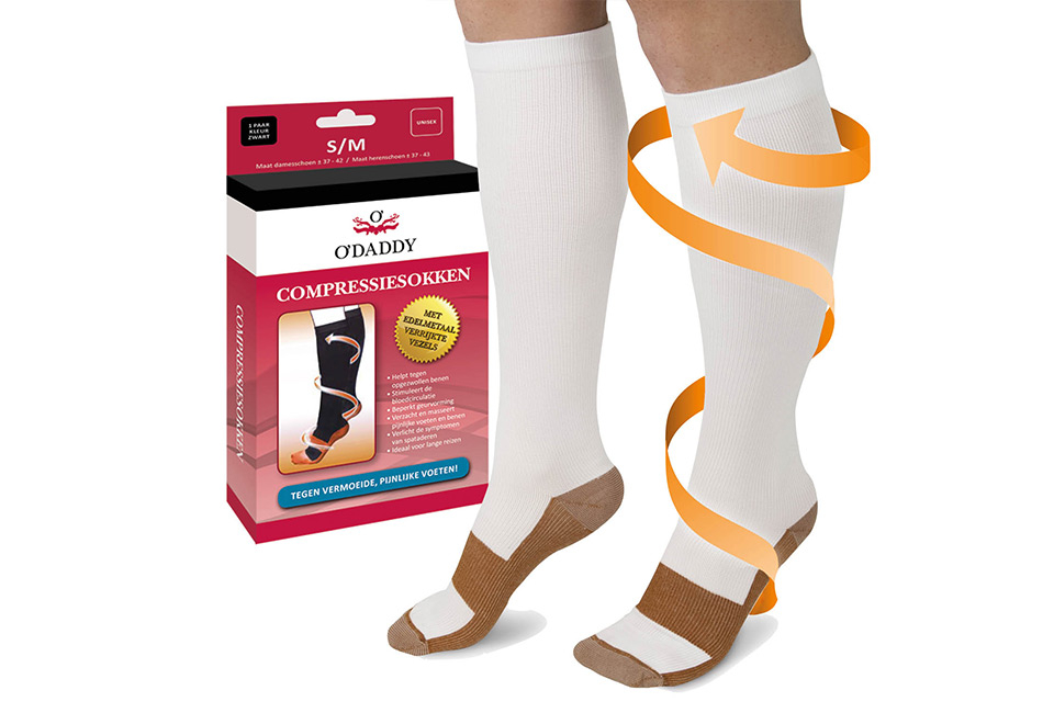 1 of 2 paar compressiekousen